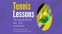 Tennis Lesson Facebook Event Cover Design