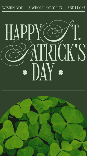 Modern Nostalgia St. Patrick's Day Greeting Facebook story Image Preview