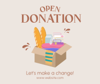 Open Donation Facebook post Image Preview
