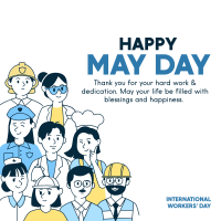 Happy May Day Workers Linkedin Post Image Preview
