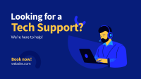 Tech Support Facebook Event Cover Design
