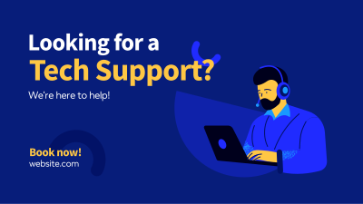 Tech Support Facebook event cover Image Preview