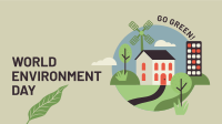 Green Home Environment Day  Facebook Event Cover Design