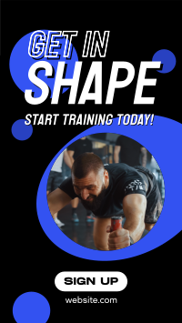 Training Fitness Gym Facebook Story Design