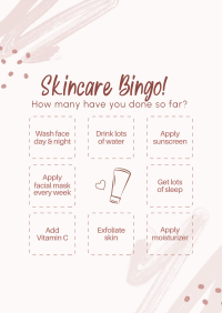 Skincare Tips Bingo Poster Design