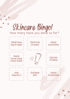 Skincare Tips Bingo Poster Image Preview