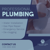 Modern Professional Plumbing Linkedin Post Design