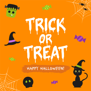 Cute Trick or Treat Instagram post Image Preview