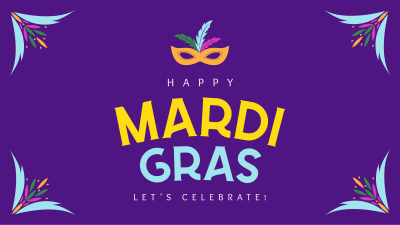 Festive Mardi Gras Facebook event cover Image Preview
