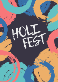 Holi Chalk Poster Image Preview