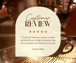 Simple Cafe Testimonial Facebook post Image Preview
