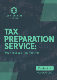 Your Trusted Tax Partner Poster Design