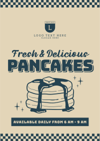 Retro Pancakes Poster Design