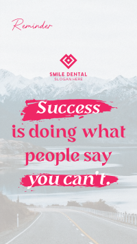 Success Motivational Quote TikTok Video Image Preview