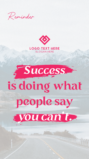 Success Motivational Quote TikTok Video Image Preview