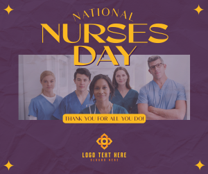 Retro Nurses Day Facebook post Image Preview