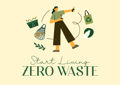 Living Zero Waste Postcard Image Preview