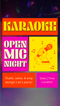 Karaoke Open Mic Instagram Story Design