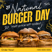 National Burger Day Instagram Post Design