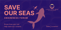 Save The Seas Twitter Post Design