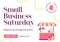 Small Business Bazaar Postcard Image Preview
