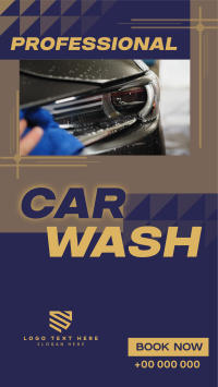 Professional Car Wash Services YouTube Short Design