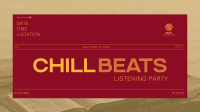 Minimal Chill Music Listening Party Facebook event cover Image Preview