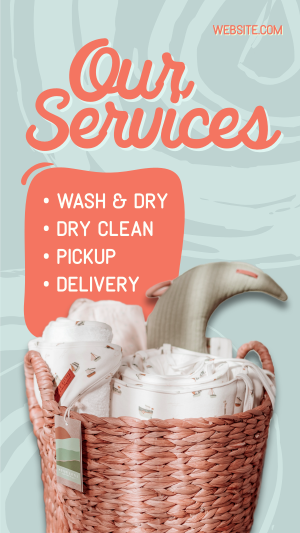 Swirly Laundry Services Facebook Story Image Preview