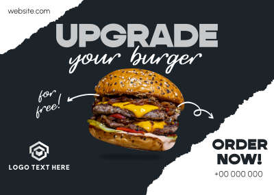 Upgrade your Burger! Postcard Image Preview