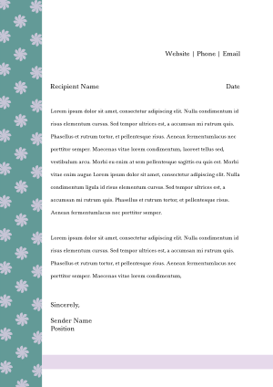 Dotty Flowers Letterhead Image Preview