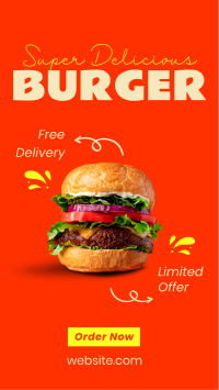 The Burger Delight Facebook Story Design