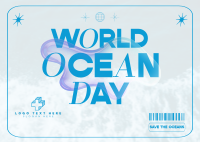 Y2K Ocean Day Postcard Image Preview