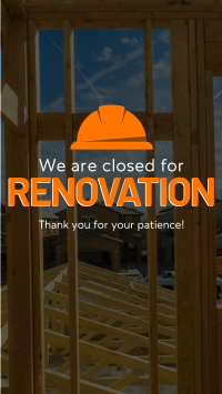 Closed for Renovation YouTube Short Design