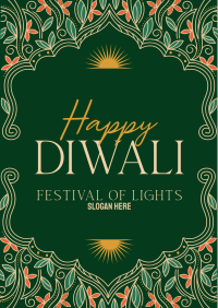 Elegant Diwali Frame Poster Image Preview