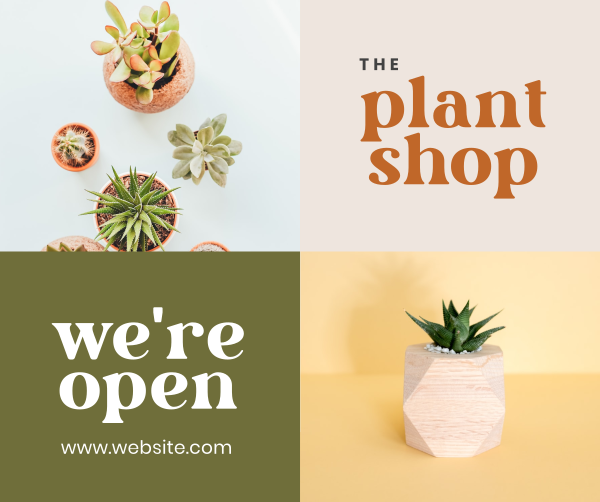 Plant Shop Opening Facebook Post Design Image Preview