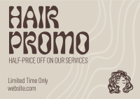 Fancy Hair Salon Postcard Design