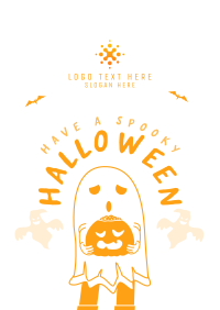 Trick or Treat Ghost Flyer Design