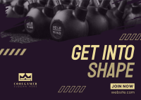 Get Into Shape Postcard Design