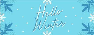 Snowy Winter Greeting Facebook cover Image Preview