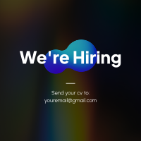 We're Hiring Holographic Instagram post Image Preview