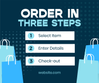 Simple Shop Order Guide Facebook Post Design