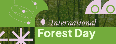 Geometric Shapes Forest Day Facebook cover Image Preview