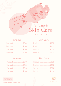 Fresh Perfume Products Menu Image Preview