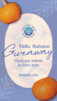 Hello Autumn Giveaway Facebook Story Design