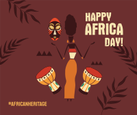 Africa Day Greeting Facebook Post Design