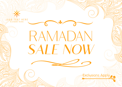 Ornamental Ramadan Sale Postcard Image Preview