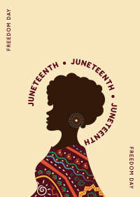 Beautiful Woman Juneteenth Poster Image Preview