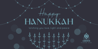 Festive Hanukkah Lights Twitter post Image Preview