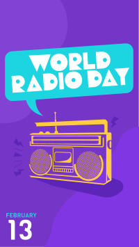 Retro Radio Day Instagram Story Design