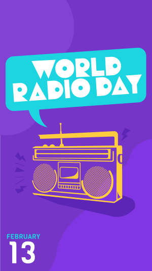 Retro Radio Day Instagram story Image Preview